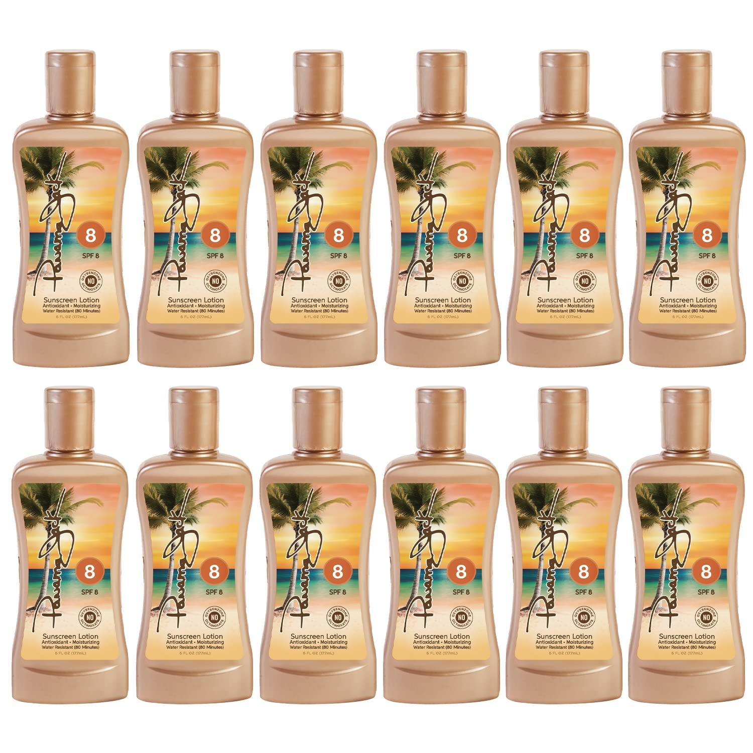 Panama Jack Panama Jack Sunscreen Tanning Lotion - SPF 8, PABA, Paraben, Gluten & Cruelty Free, Antioxidant Moisturizing Formula, 6 FL OZ (Pack of 6)