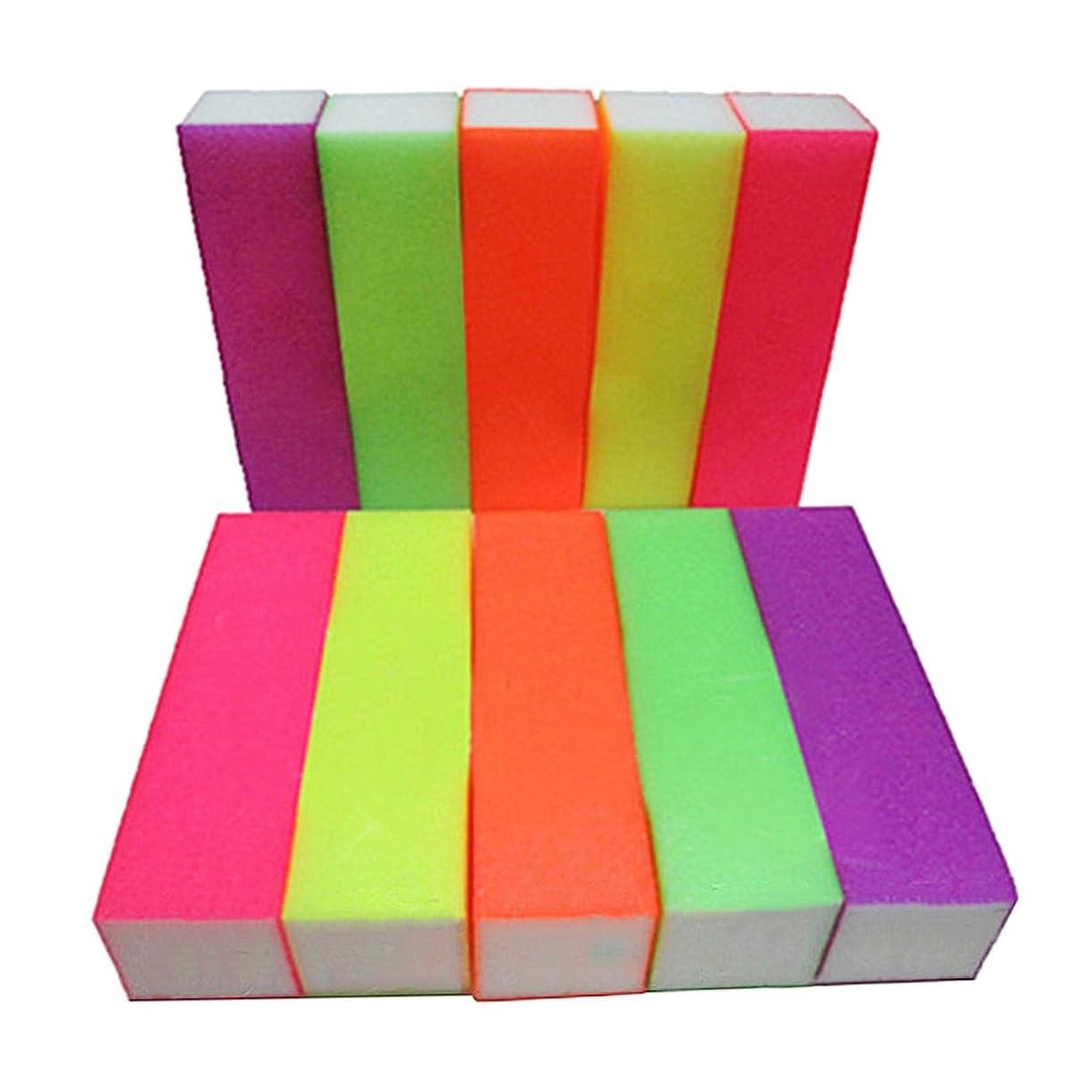 Beatifufu Beatifufu Professional Manicure Kit 10Pcs Sponge Nail Buffers Files Nail Sanding Blocks for Nail Shine Buffers Random Color