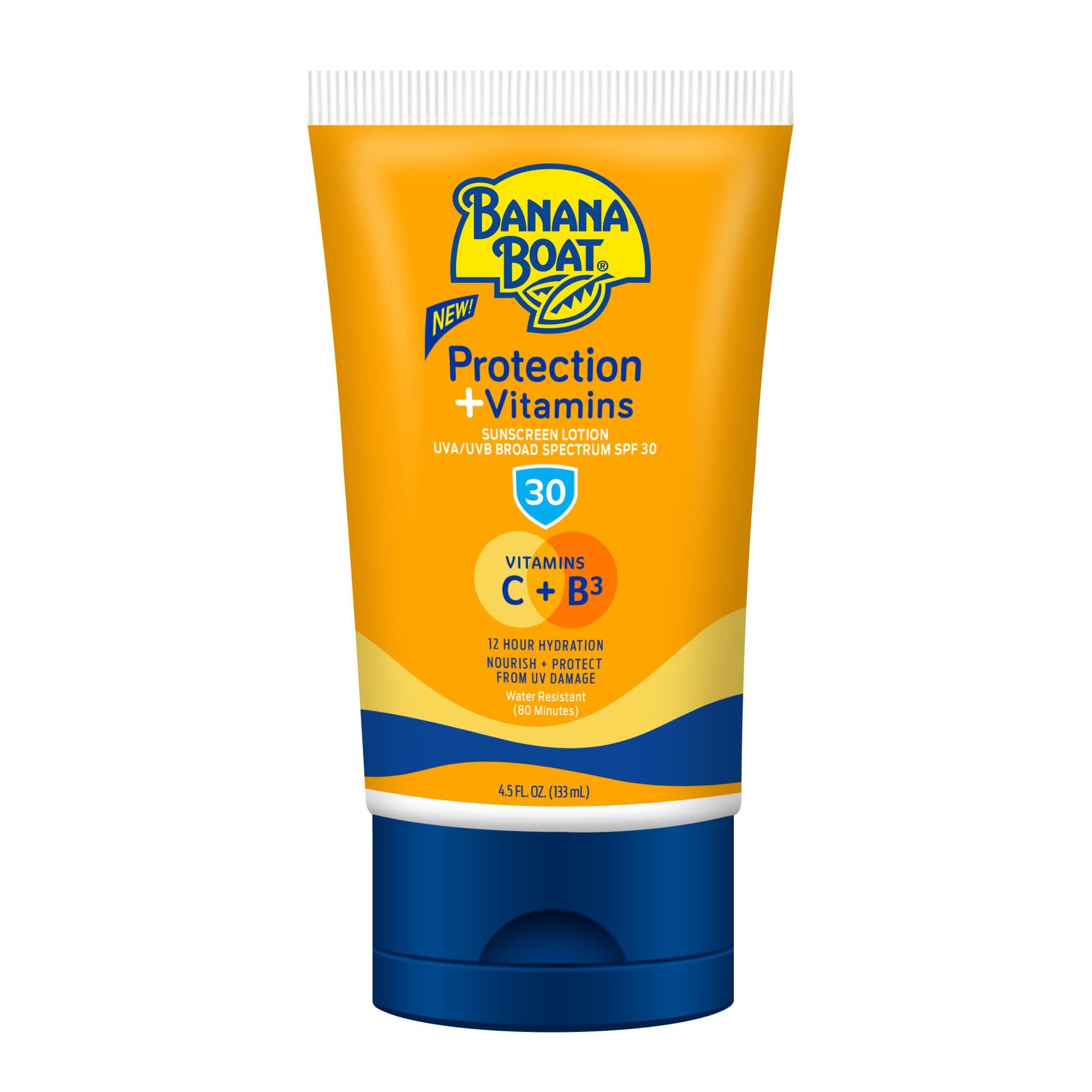 Banana Boat Banana Boat Protection Sunscreen Lotion SPF 30 | Moisturizing Sunscreen with Vitamin C & B3, 4.5 oz