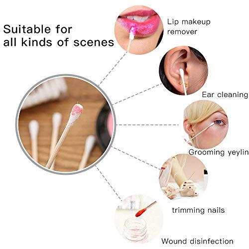 kangbaobei 200PCS Cotten Swab Applicators, 6 Inch Long Wooden Cotton Swabs - Cleaning Gun Sterile Medical Q Sticks Tips Applicator With Wood Handle - Makeup & Ear Cleaner Remover Tools - For Ceramics, Jewelry