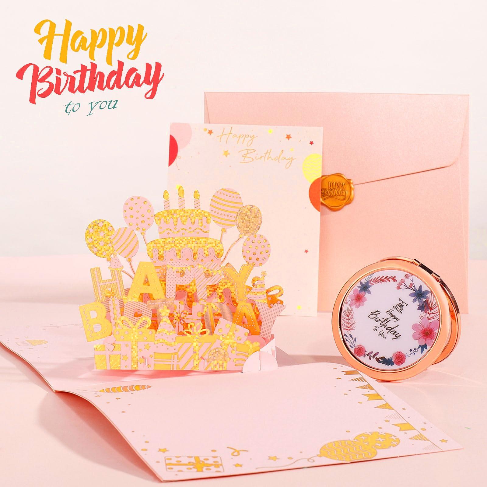 Wind in Hand Birthday Gifts for Women: Happy Birthday Bath Gift Basket Relaxing Spa Gift Basket for Mom Her Sis Wife Girlfriend-Gift Set Idea for Women Who Have Everything