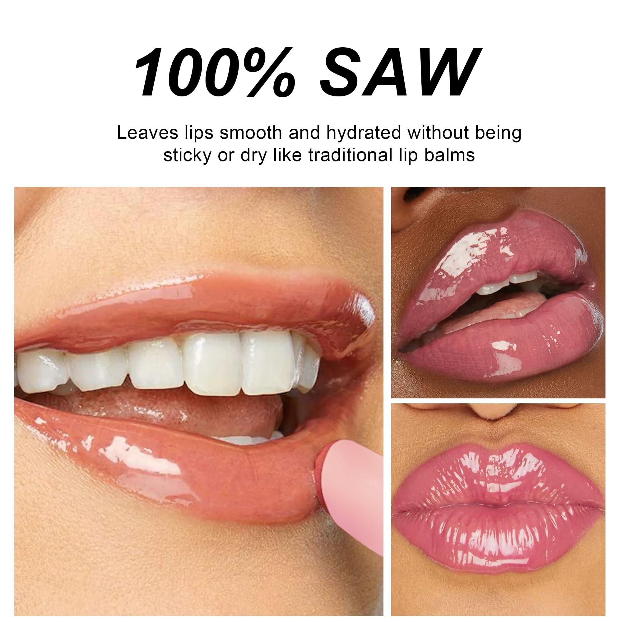 MIESCHER MIESCHER Tinted Lip Balm Hydrating Moisturizing Pink Lips Balm Lip Booster Plumping Serum Long Lasting Glow Lip Balm Glossy Nourishing Lip Balm High Pigmented Vegan Lipstick For Dry Cracked Lips(03#)