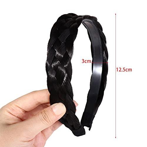 Kopida Kopida Ponytail Braided Hair Headband Hair Hoop Hair Accessories, Braided Headband Chunky Wide Hairband