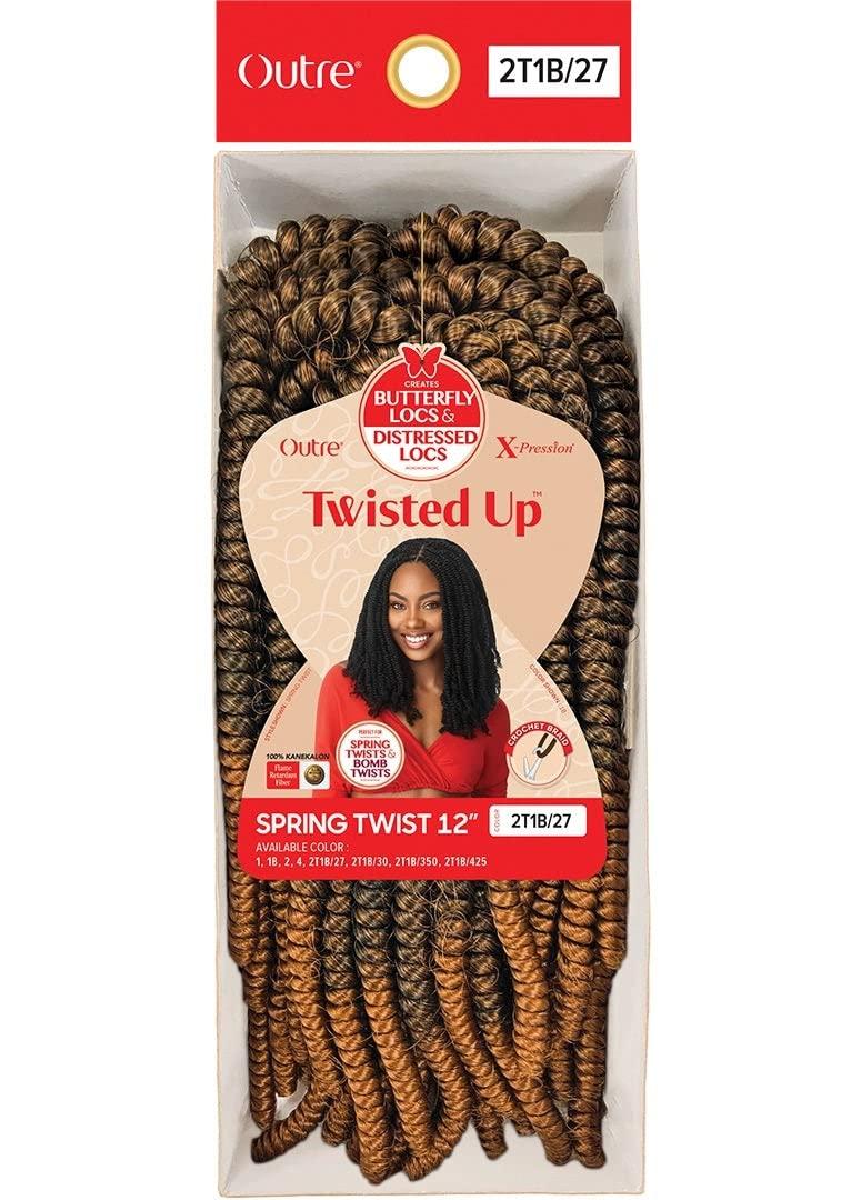 Outre Outre Braids Crochet Braids X-Pression Twisted Up Spring Twist 12 Inch (1-pack, 2)
