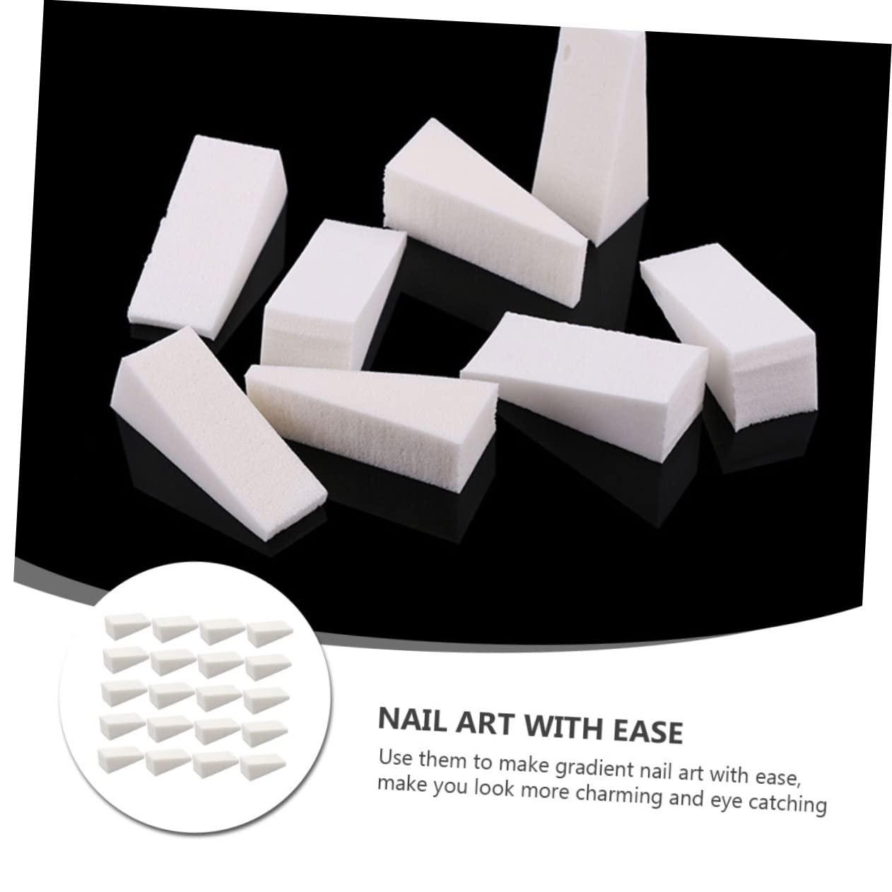 minkissy minkissy Makeup Sponges Wedges Large 48pcs Nail Art Sponge Set for Eye and Nose Touch-ups