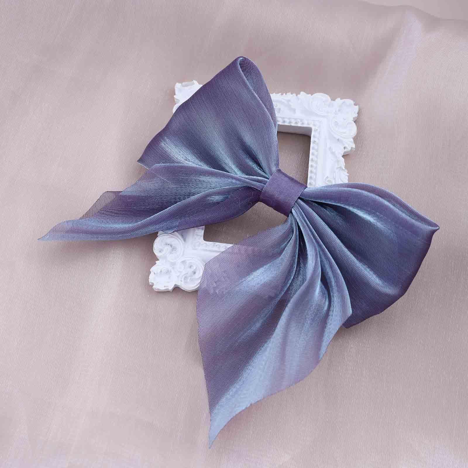 Erimberate Erimberate Bohemian Purple Bow Hair Clips Bow Tie Hair Barrettes Purple Bow Hair Clip Barrette Large Bow Hair Clip Bow Headpiece Hair Accessories for Women and Girls