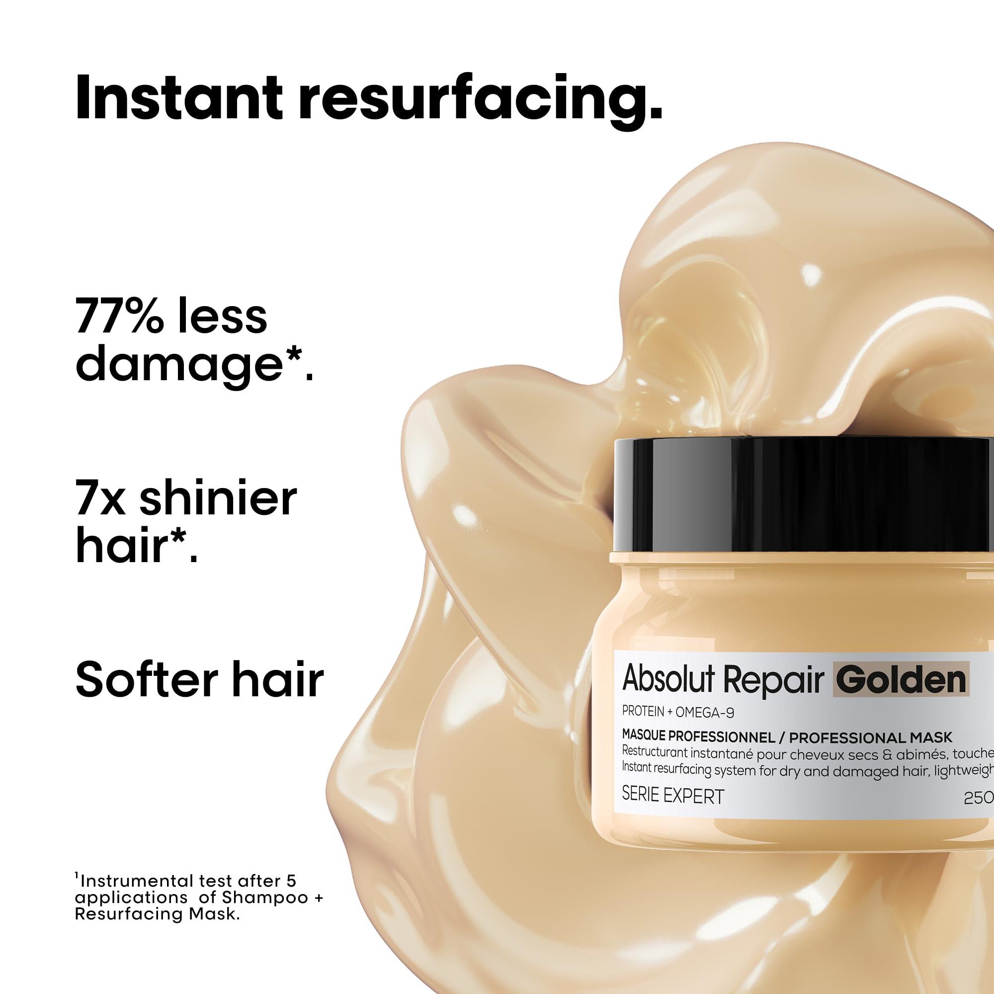 L'OREAL PROFESSIONNEL PARIS L\'Oreal Professionnel Absolut Repair Golden Mask - Repairs Damage & Provides Shine For Fine to Medium, Dry, & Damaged Hair With Quinoa & Proteins