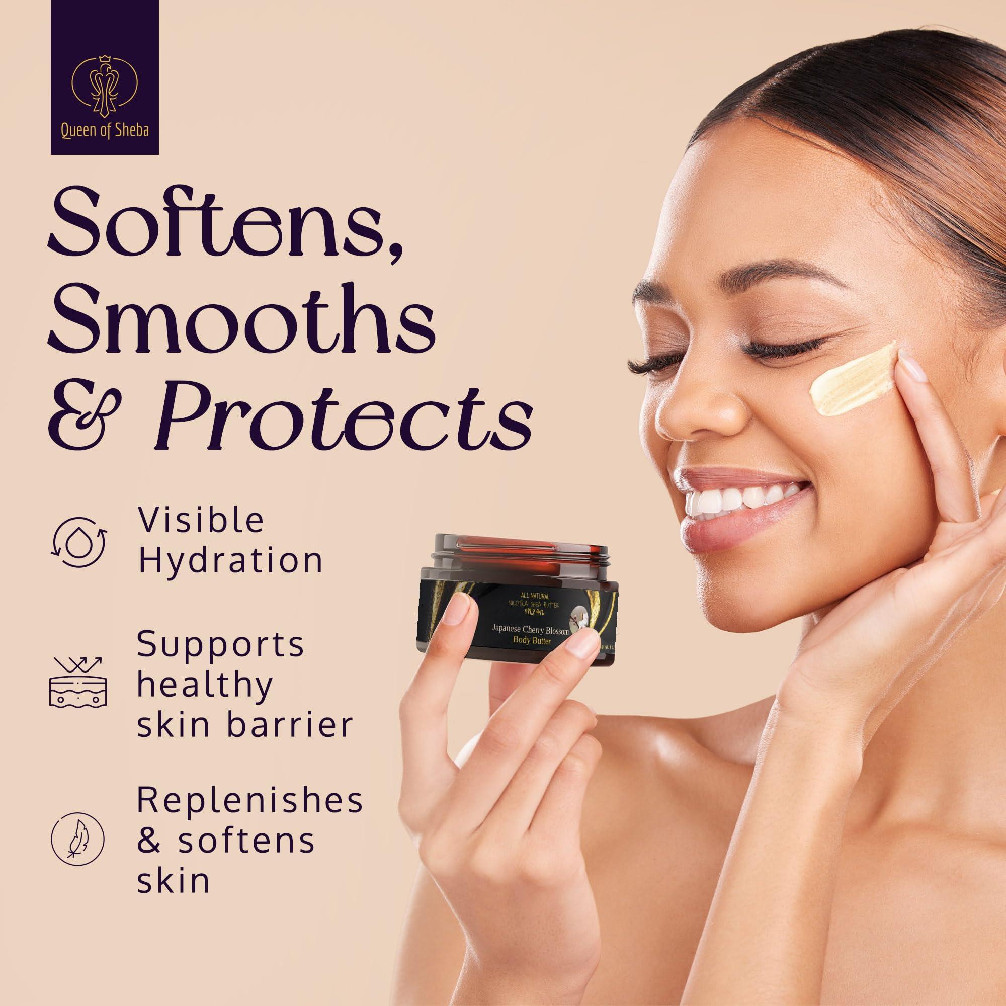 Queen of Shea Queen of Shea East African Nilotica Shea Butter (2 oz, Japanese Cherry Blossom)