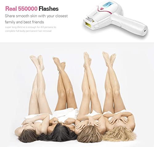 Creliver Creliver Laser Hair Removal for Women and Men at-Home, IPL Hair Removal 550,000 Flashes Painless Facial Hair Removal Device for Arms Bikini Line Armpits Legs Permanent, 1 Count