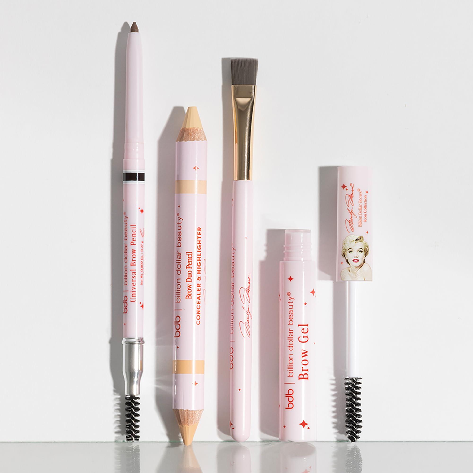 billion dollar brows Marilyn Monroe x Billion Dollar Brows Icon Collection Universal Brow Pencil, Clear Brow Gel, Duo Highlighter & Concealer, Charcoal-Infused Smudge Brush, Long-Lasting, Vegan & Cruelty-Free