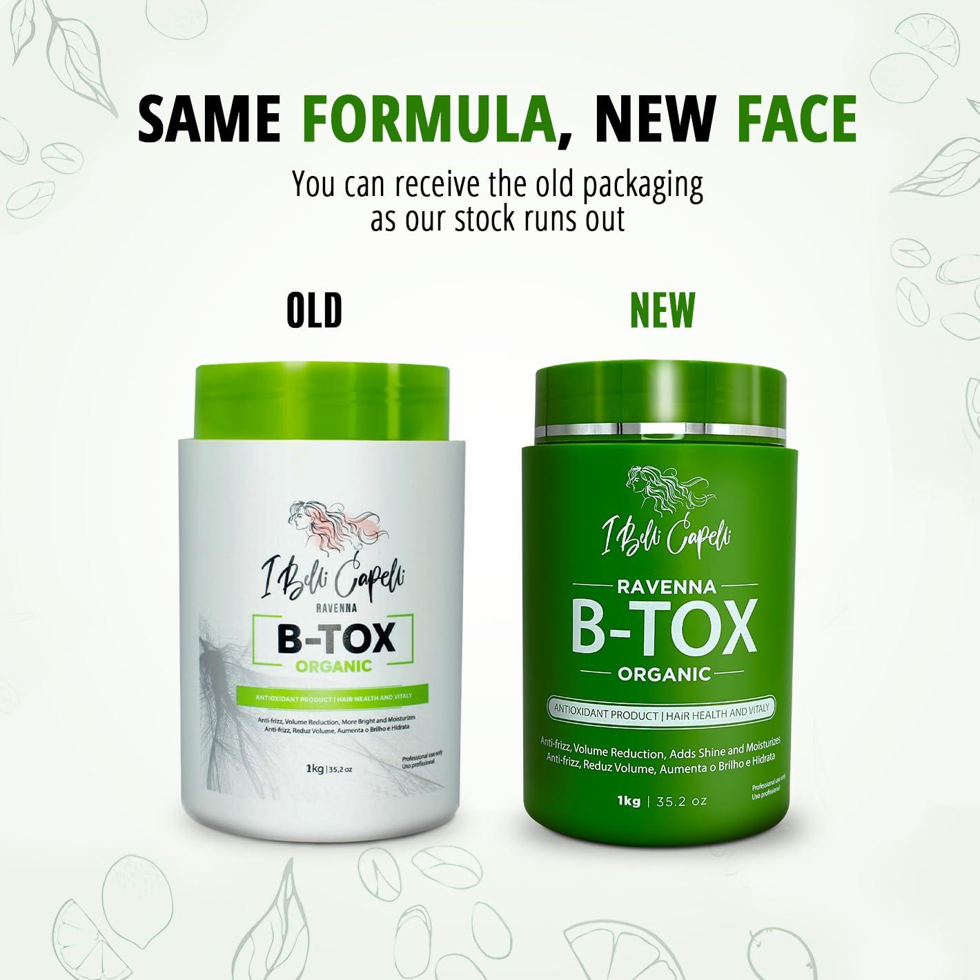 I Belli Capelli I Belli Capelli Ravenna Organic Hair B-tox Treatment - Formaldehyde-Free, Anti-Frizz Smoothing for Hair - 35.2 oz (1kg)