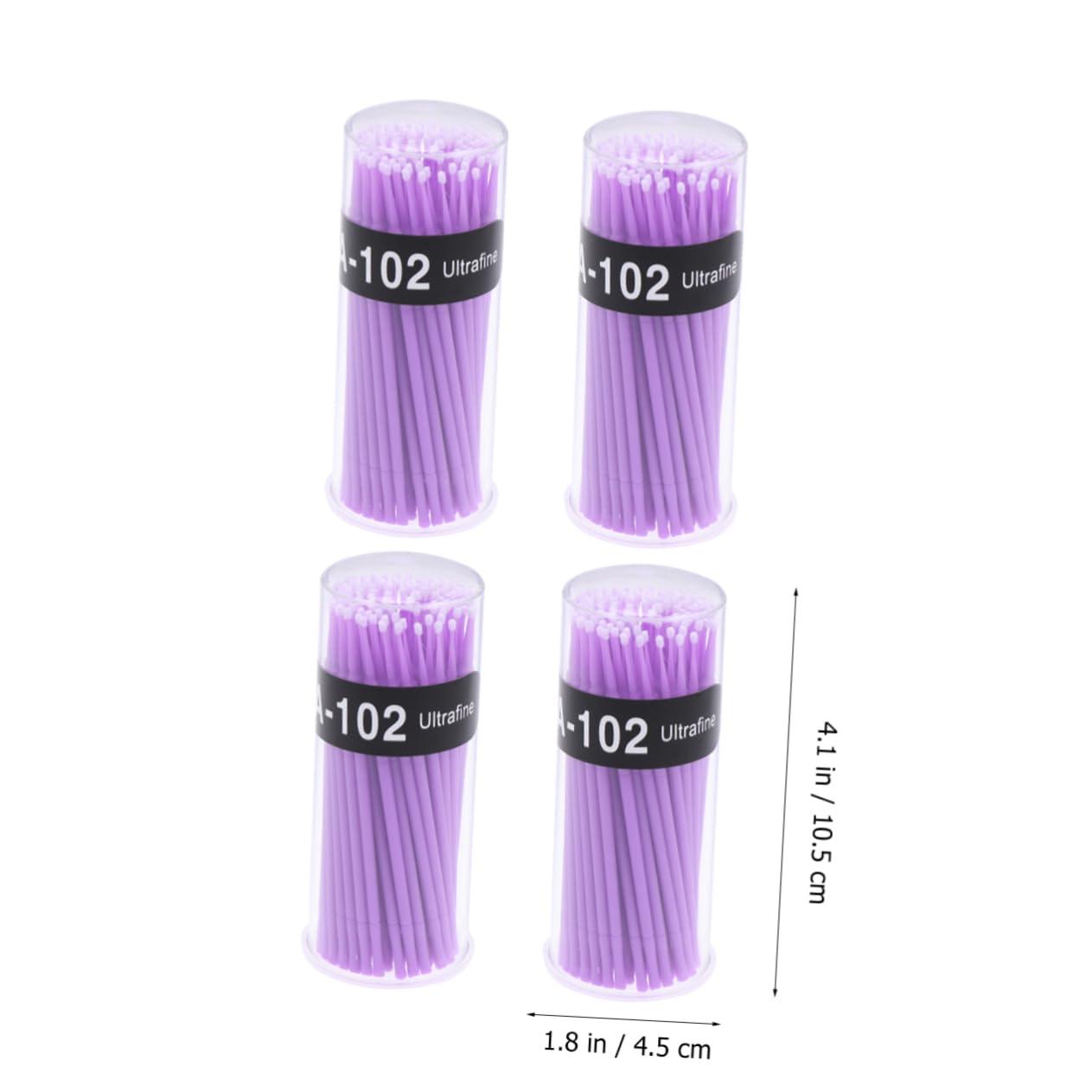 Outanaya Outanaya 400pcs Micro Applicator Brush Disposable Makeup Tools Miniature Painting Brushes Excellent Makeup Tools Facial Tools Gel Kit Remover Eyelash Swabs Eyelash Extension Swabs Purple