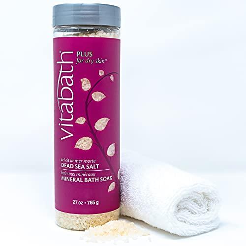Vitabath Vitabath Plus for Dry Skin Mineral Bath Soak Reviving Muscle Recovery, Soreness, Tension Relaxing Dead Sea Salts & Skin Nourishing Botanical Oils for Women & Men - Cruelty-Free - 27 oz