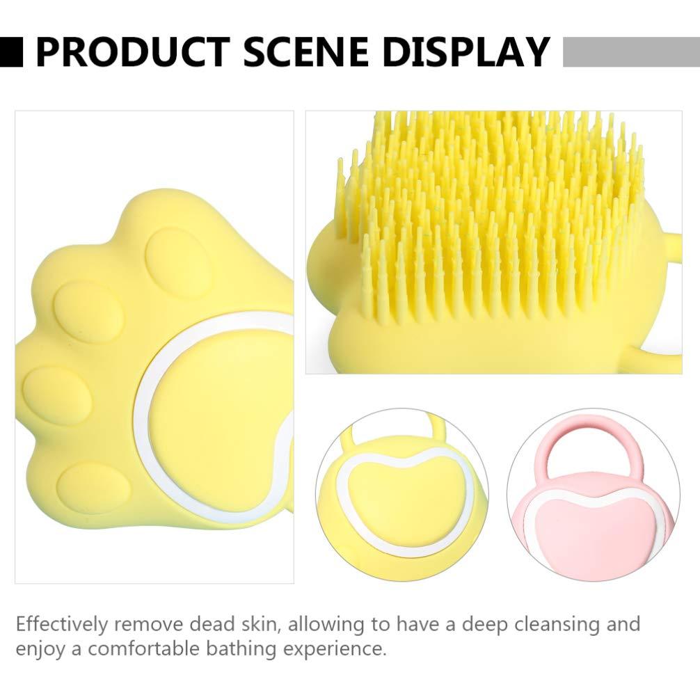 EXCEART EXCEART 3pcs Baby Bath Brush Body Exfoliator Back Scrub Brush Silicone Body Scrubber Loofah Shower Brush Silicone Shower Baby Bath Scrubber Toddler Shampoo Brush Abs Hair