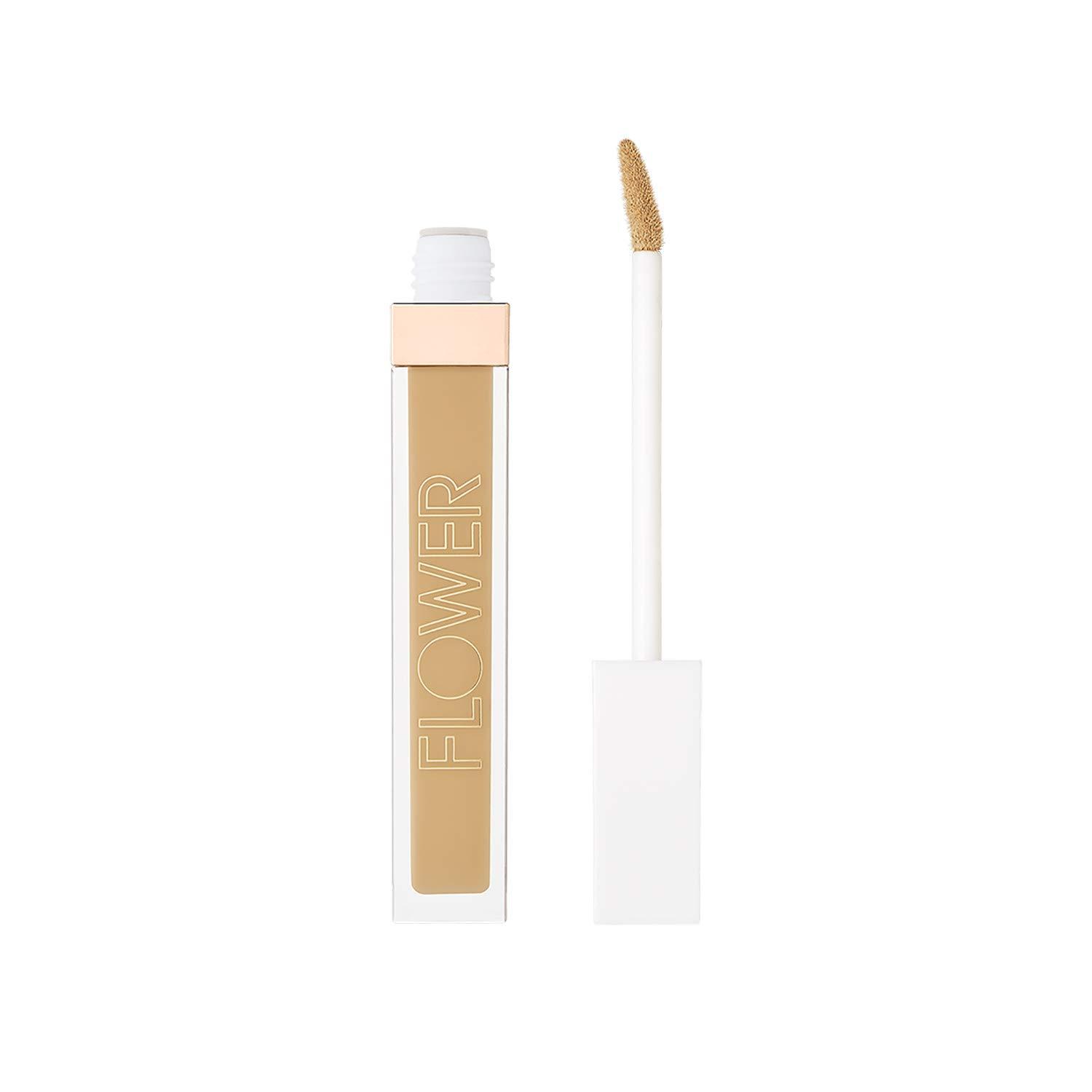 FLOWER BEAUTY FLOWER BEAUTY By Drew Barrymore Light Illusion Full Coverage Concealer - Diffuse Dark Under Eye Circles + Blurs Blemishes - Weightless Formula + Crease Proof Makeup (Medium Honey)