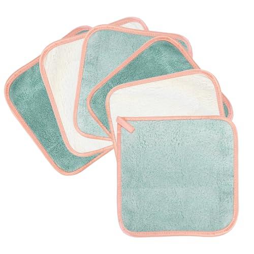 PHOGARY PHOGARY Microfiber Makeup Remover Cloth, 6 Pack Reusable Makeup Eraser Cloth for Face, Microfibre Erase Your Face Washcloths, Make up Cloth Remover Towel - Gentle on Skin (8 x 8in, Green)