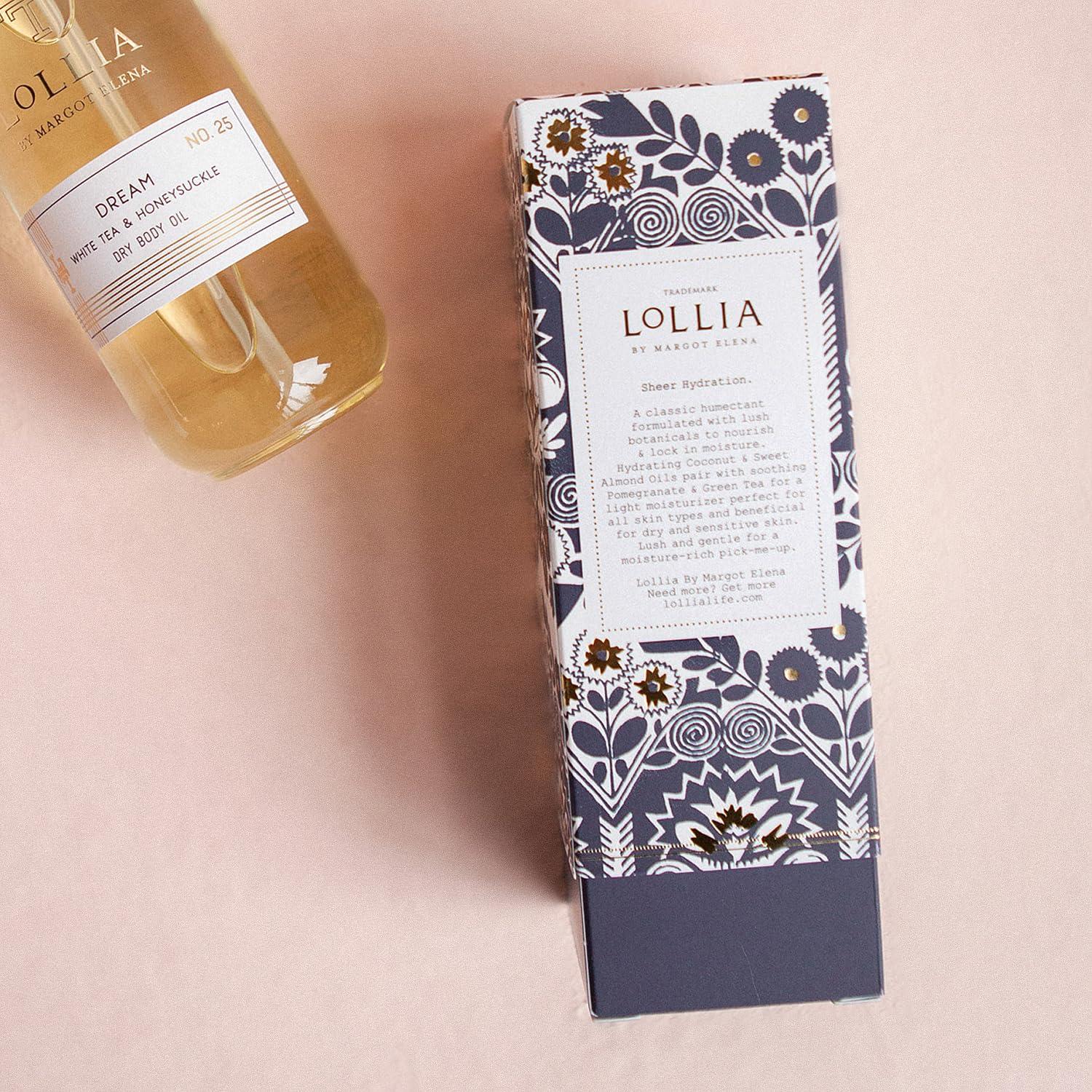 LOLLIA LOLLIA Dream Dry Body Oil, 6.8 Fl. Oz.  White Tea & Honeysuckle  Womens Body Oil, Scented Body Oil, Moisturizing Body Oil, Dry Body Oil for Women, For All Skin Types