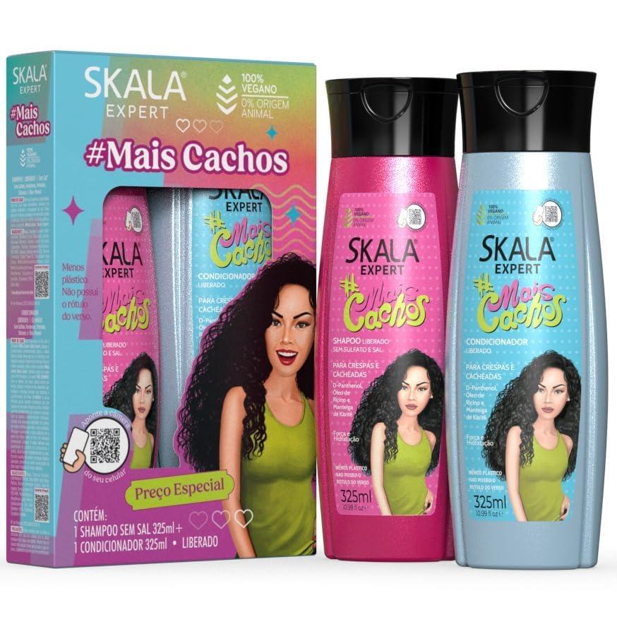 Relax Company Relax Company SKALA Expert Mais Cachos Brazilian Shampoo and Conditioner 325 Ml, brazilian hair product, curly hair products (Blue + Kit), as seen