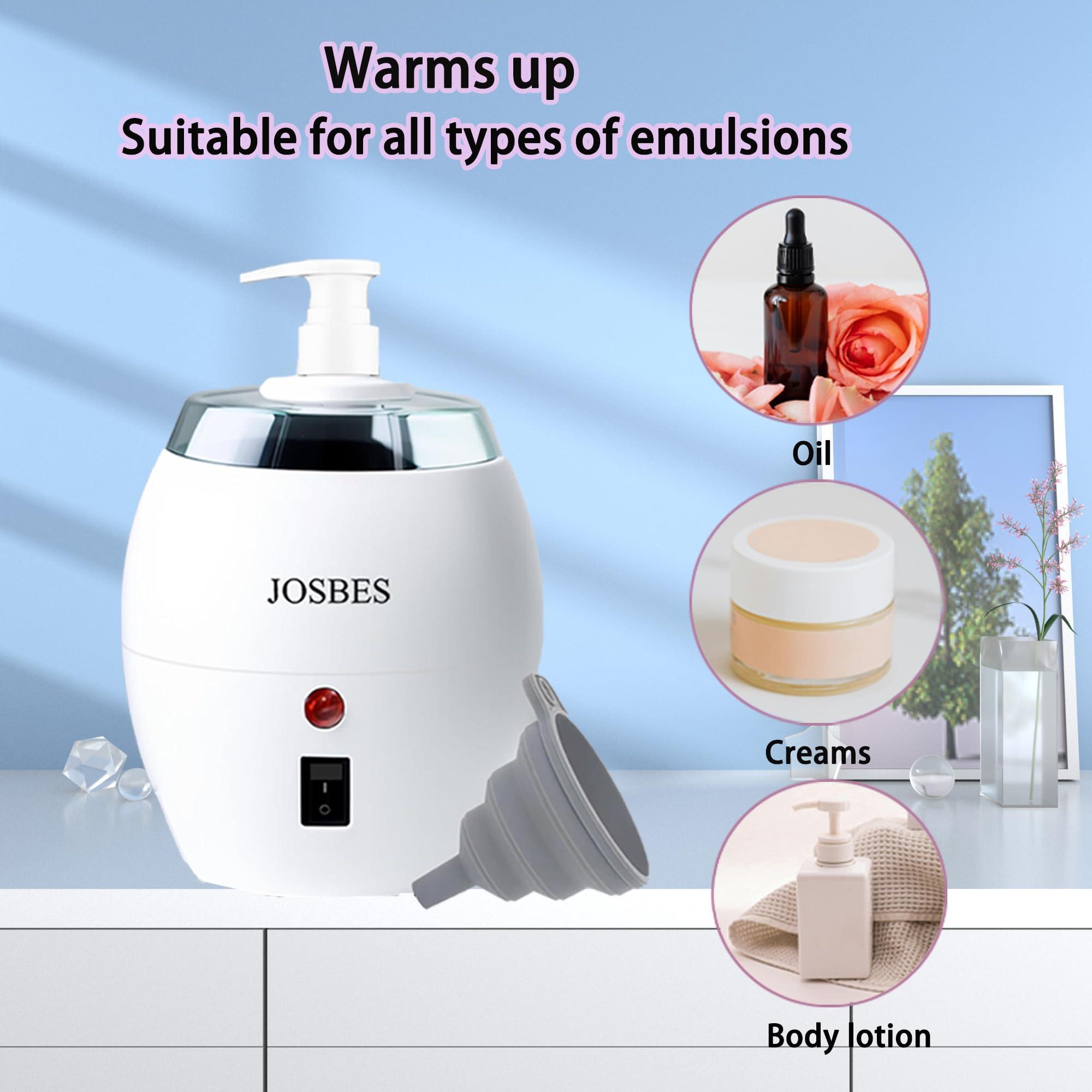 JOSBES Professional Massage Oil Warmer, Lotion Warmer, One Touch Temperature Control, 15 Minutes Complete Heating, Can be Used with Salon, Spa(White (Funnel))