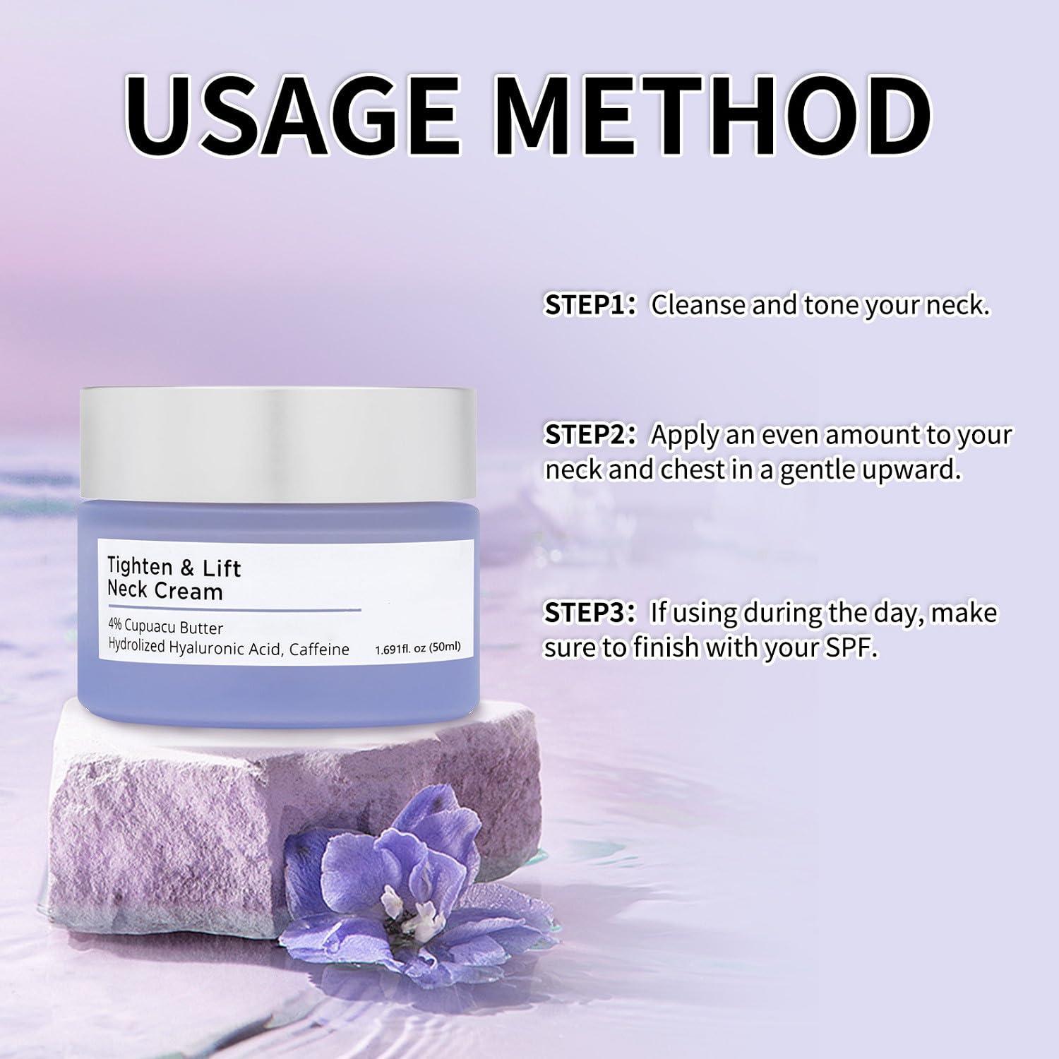 YG LianKai YG LianKai Neck Firming Cream, Tighten & Lift Neck Firming Cream, Anti-Aging Neck Creams for Tightening Lifting Sagging Skin and Hydrating, Help Reduce Fine Lines & Wrinkles