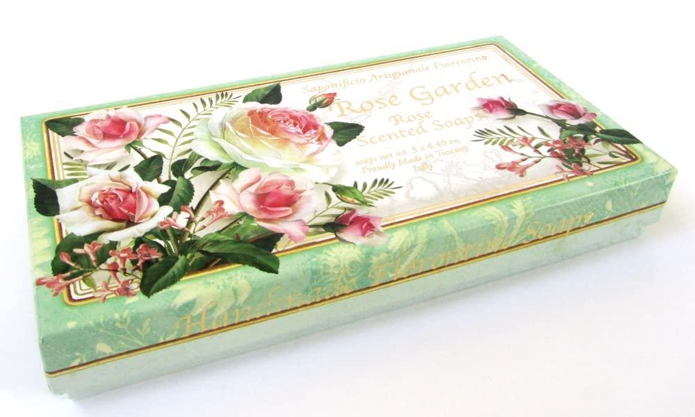 Saponificio Artigianale Fiorentino Saponificio Artigianale Fiorentino Tuscan Rose Soap Set from Italy