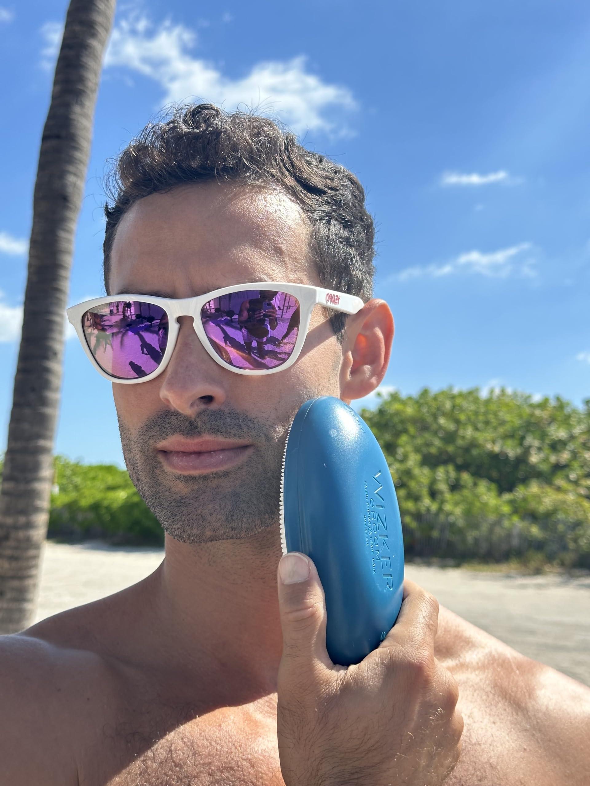 WIZKER WIZKER Premium Ingrown Hair Exfoliating Brush, Couple\'s Edition: Prevents Razor Bumps, Shave, Laser, Wax, Epilation, Dermaplaning Waterproof, Mold Resistant