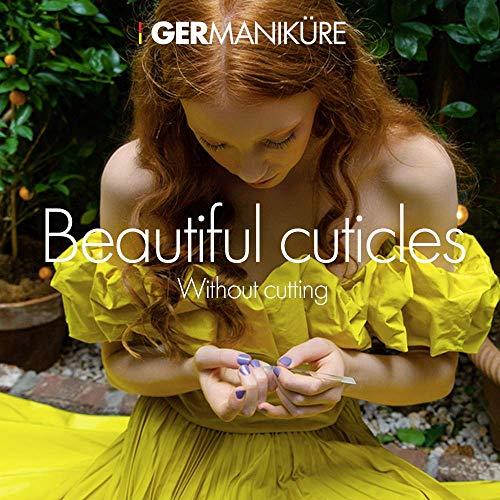 GERmanikure GERMANIKURE 4pc Mini Professional Manicure Set in Mustard Yellow Suede Case - FINOX Stainless Steel Tools Made in Solingen Germany, Glass Nail Care Supplies Made in Czech Republic