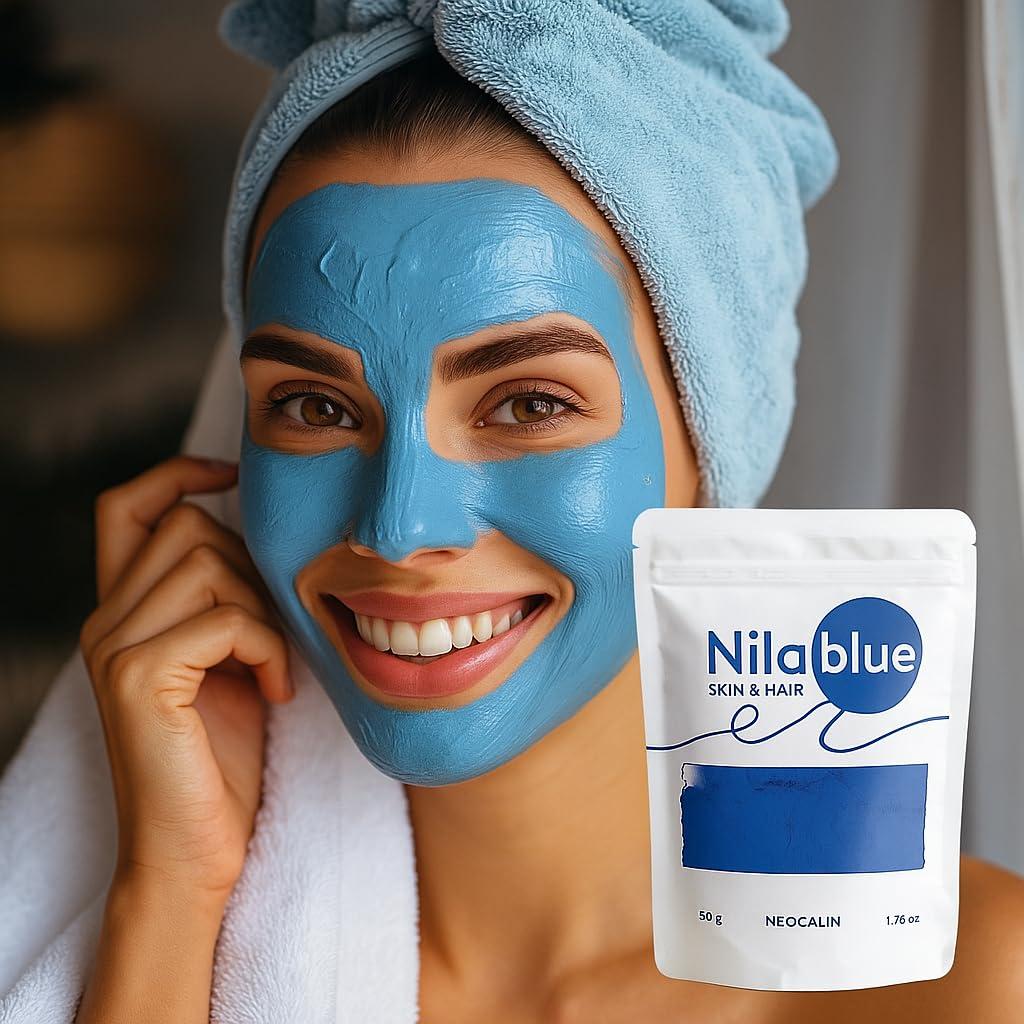 NeoCalin NeoCalin Nila Blue Powder - Authentic Moroccan Indigo | Brightening Solution for Radiant Skin and Hair | DIY Nila Mask (50g) (1.76 Once)