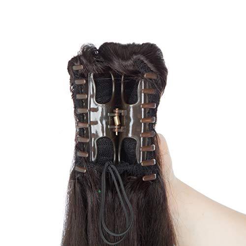 Hairro Hairro Claw Clip In Ponytails 100% Real Human Hair Ponytail Hair Extensions Natural Jaw On Ponytail Extensions Jaw/Claw Clips Pony Tail Hairpieces For Women 16 Inch 105g #1B Natural Black