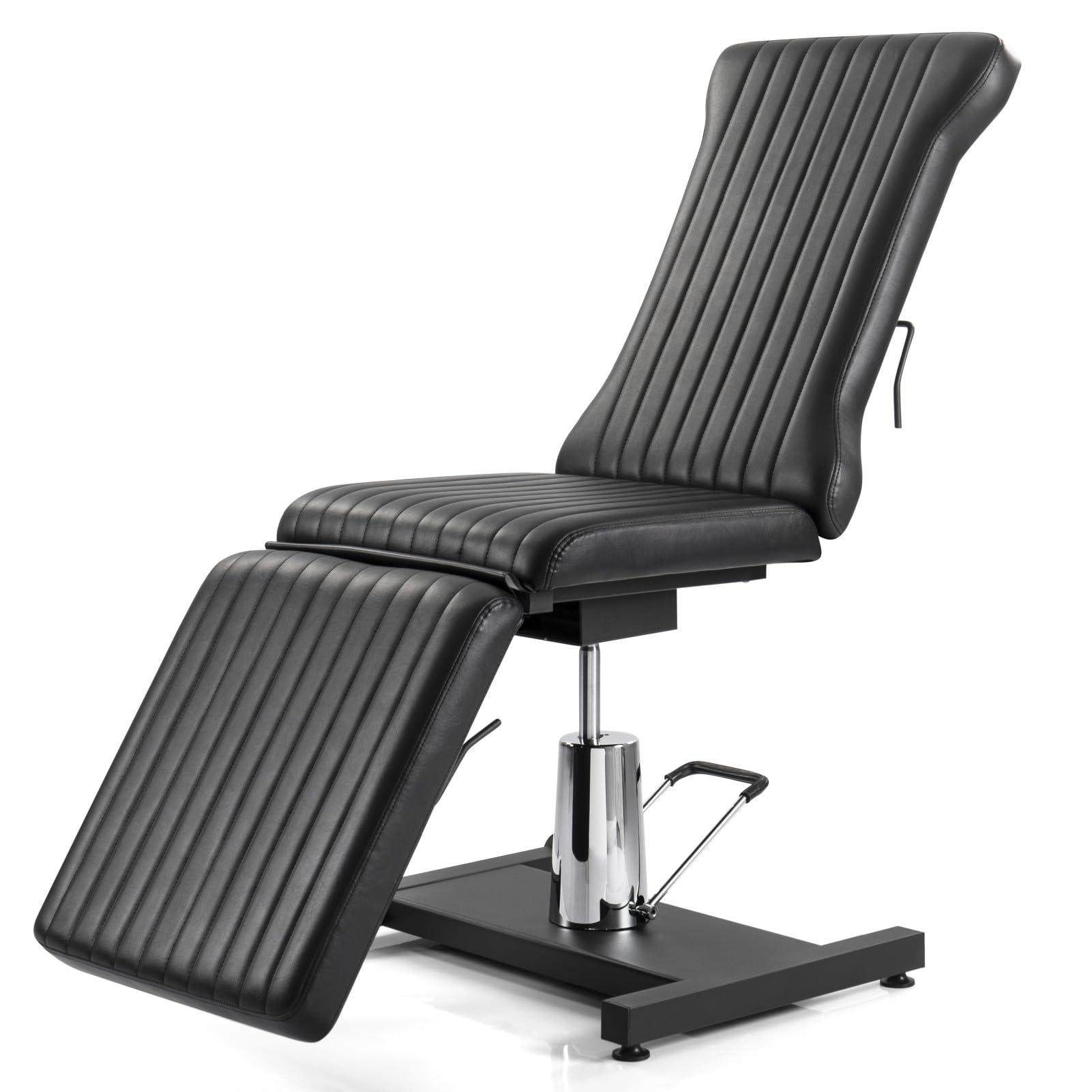 TATARTIST TATARTIST Tattoo Chair for Client Hydraulic Tattoo Bed 360 Swivel Esthetician Bed Massage Table Adjustable Height and Angle Tattoo Studio Salon Equipment (Black)