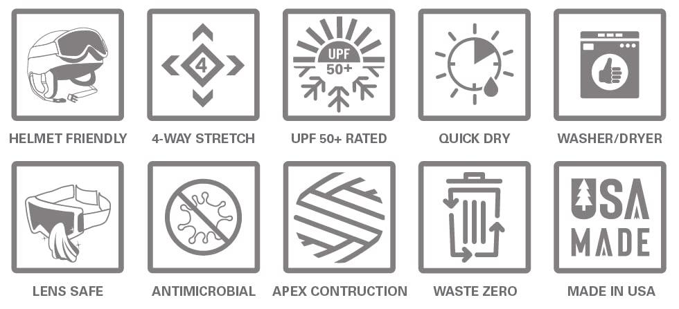 BLACKSTRAP BLACKSTRAP Snowbelle Therma Dual Layer Headband, Adult Unisex, One Size Fits All, 100% Upcycled Fabric, Sunrise Tones