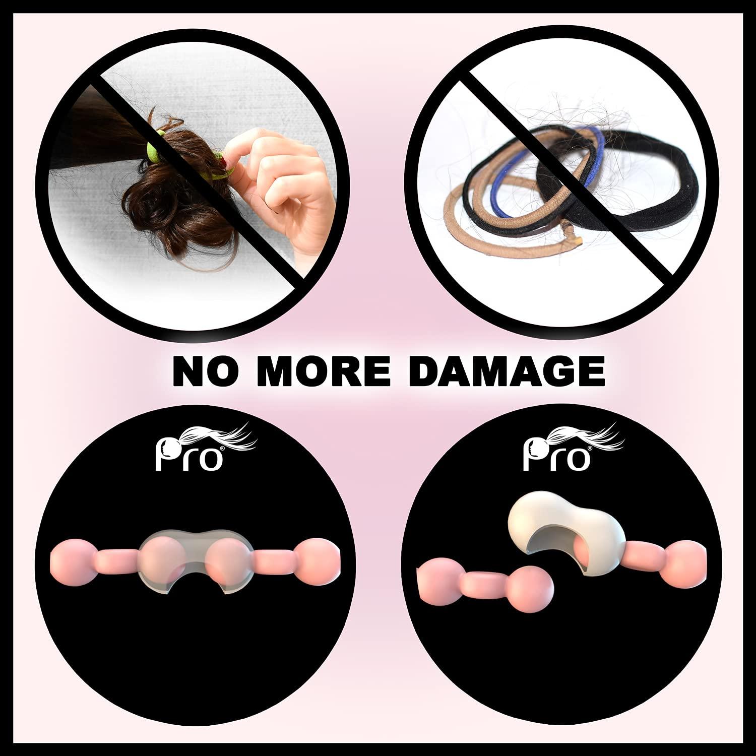 PRO PRO Hair Tie - Easy-Release Clasp - Secure Hold - No Damage - Great for ANY Active Lifestyle (Sunshine Pack of 8)