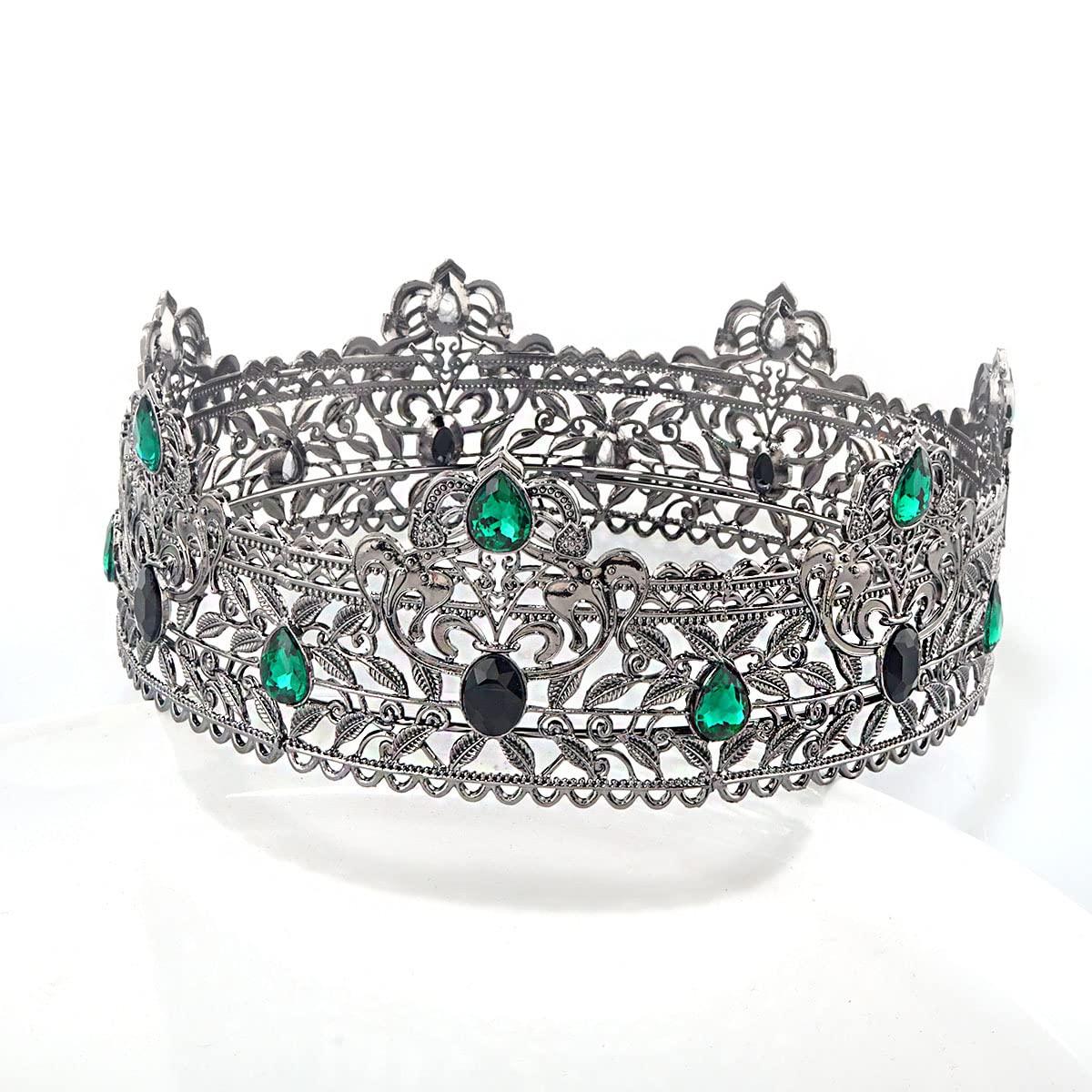 YADIRF YADIRF Men\'s Crowns Metal Adult Men Birthday Prom Homecoming Party Crown King Crown For Festival Wedding Baby Shower (Dark Gold)