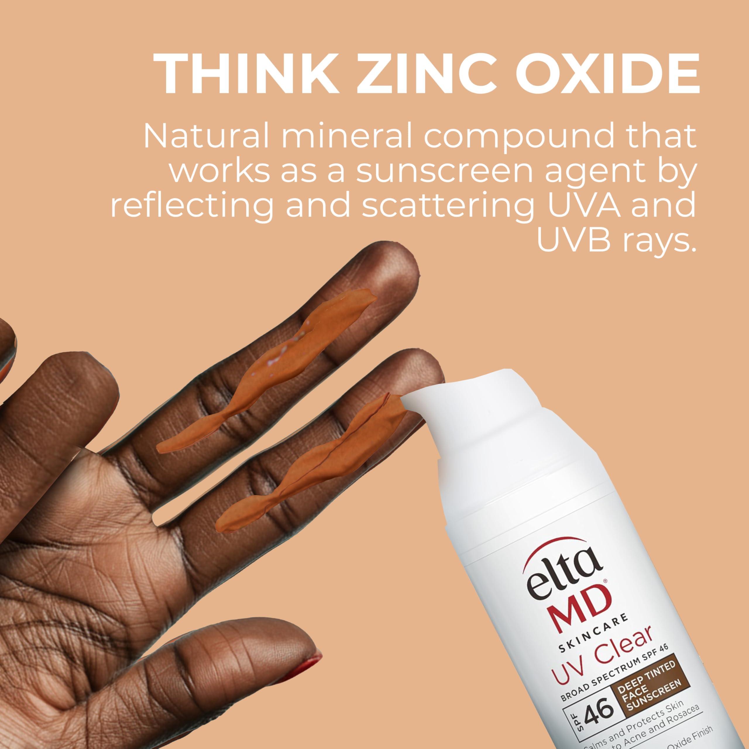 EltaMD EltaMD UV Clear Deep Tinted Sunscreen for Face - Deep Tinted SPF 46 with Zinc Oxide, Oil-Free, Dermatologist Recommended Face Sunscreen, 1.7 oz