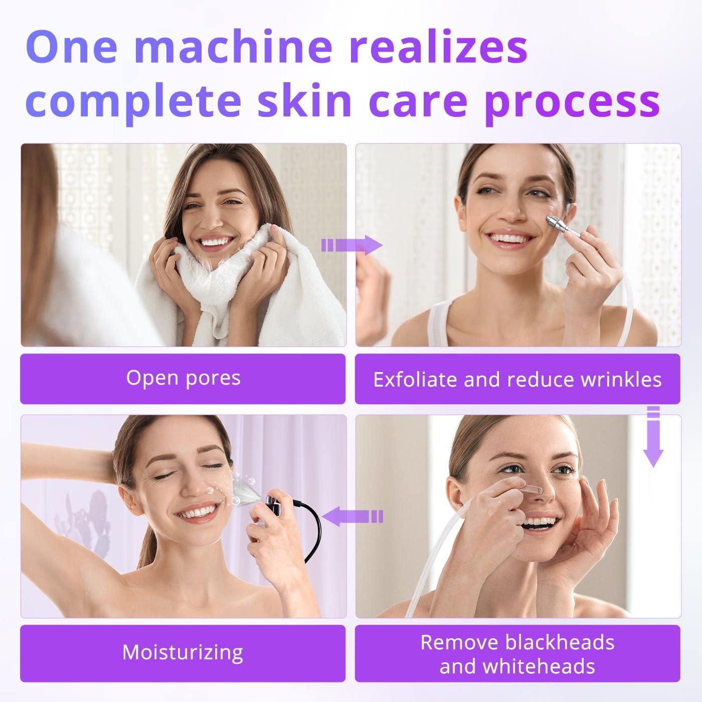 UNOISETION UNOISETION 3 in 1 Microdermabrasion Machine and Portable Dermabrasion Machine for Home and Travel