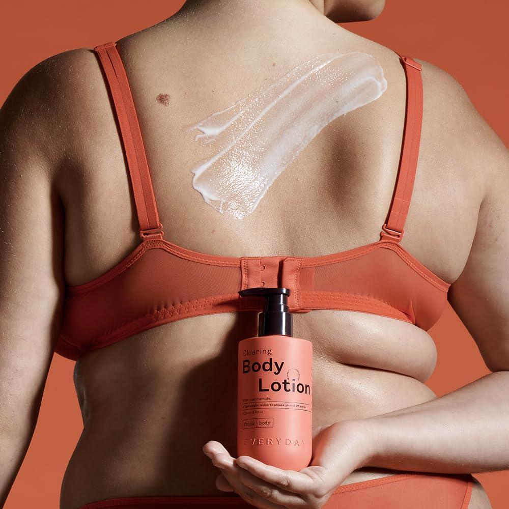 frank body frank body Clearing Body Wash & Body Lotion Bundle | Vegan & Cruelty Free | Removes Stubborn Dead Skin, Excess Oil, Black & White Heads| Mandarin & Cedarwood Scent