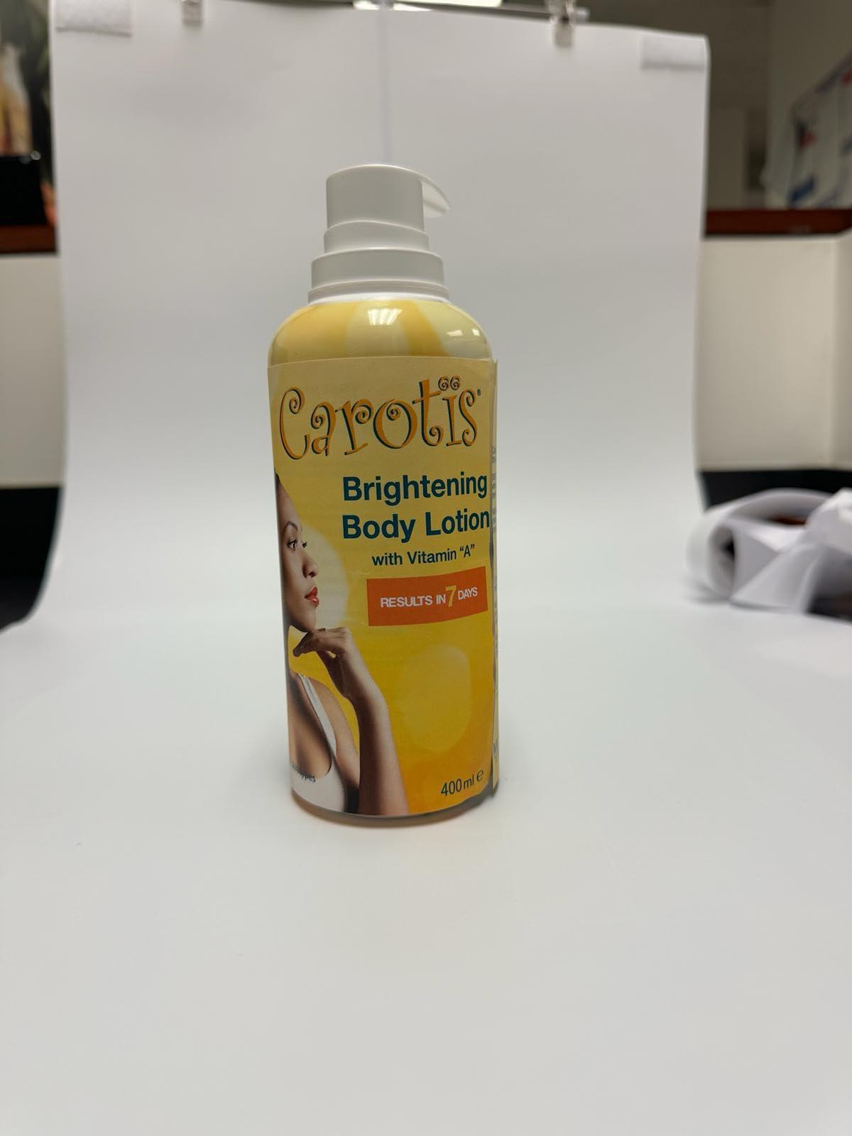 carotis Carotis, Skin Brightening Lotion - 13.5 Fl oz / 400ml |For Body, Knees, Elbows, Hands, with Carrot Oil and Vitamin A