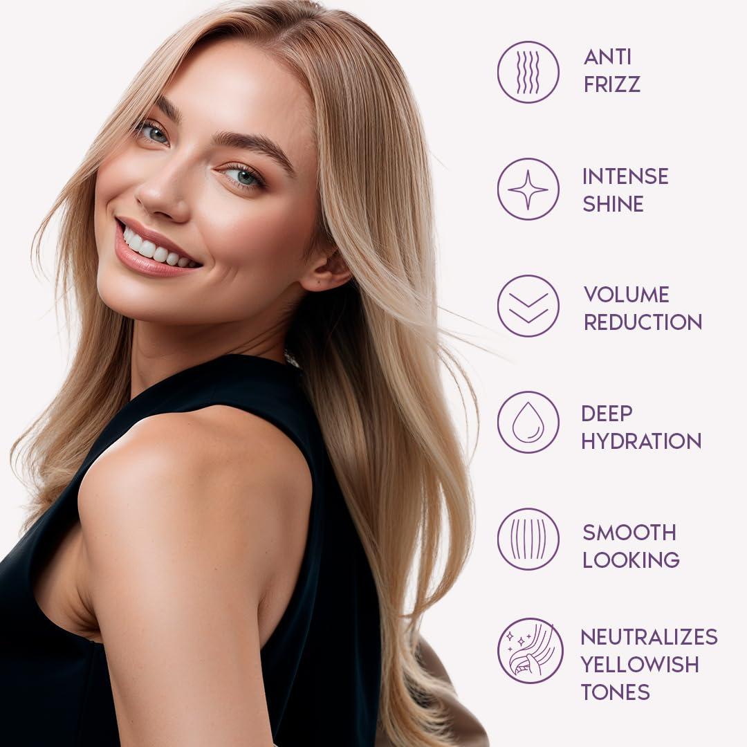 I Belli Capelli Ravenna B-tox Blond Kit - Hair Botox Treatment (1 Kg/35.2 Fl Oz) Formaldehyde-Free + Hair Mask for Damaged Hair (1,5 Kg/ 52.9 fl oz) - Straightening, Intense Shine & Moisture for Blondes