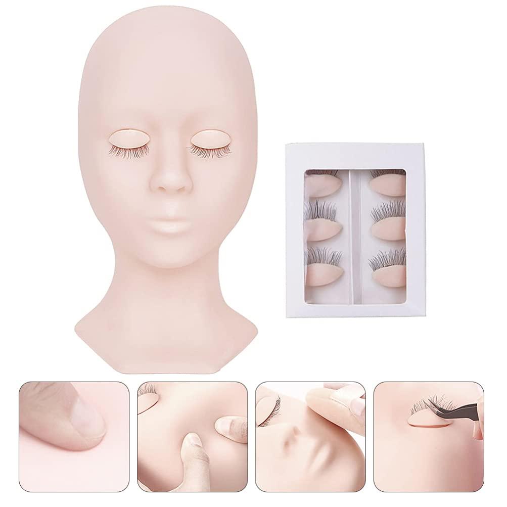 Beaupretty Beaupretty 1 Set model head Lash Practice Mannequin Head baby Fur Doll replaceable tool doll half lashes mani human body cosmetic mold Display Head Mold Model wig Mannequin Mold