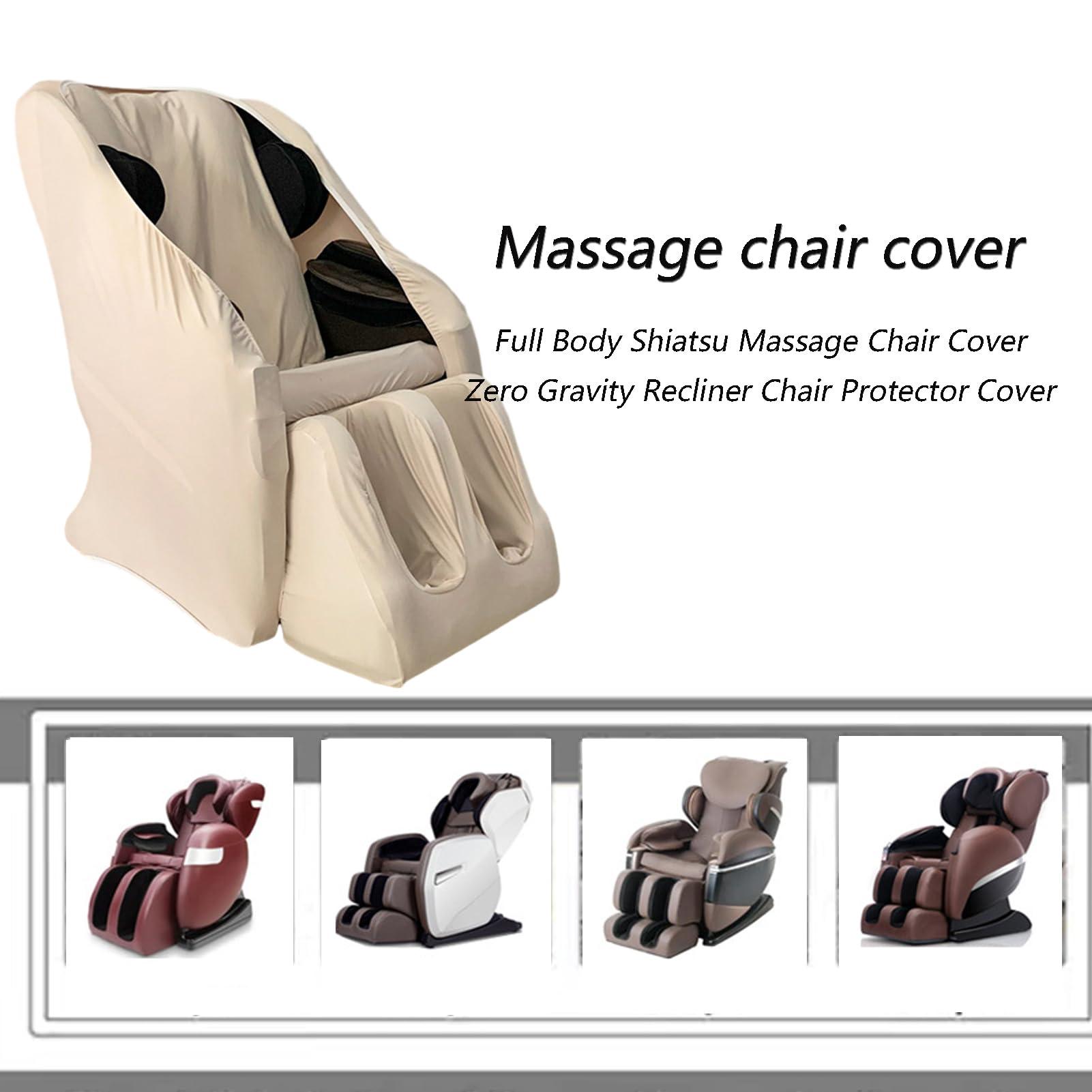CEUGS Massage Chair Cover Slipcovers Full Body Shiatsu Massage Chair Cover Washable Stretch Fabric Massage Chair Protector Cover Replacement Cover,B,Package 1