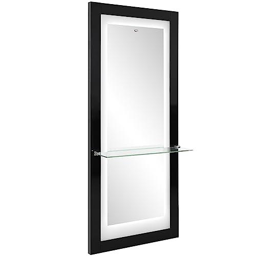 Dir Dir Salon Mirror Hair Salon Styling Wall Mount Salon Station Luna in Black