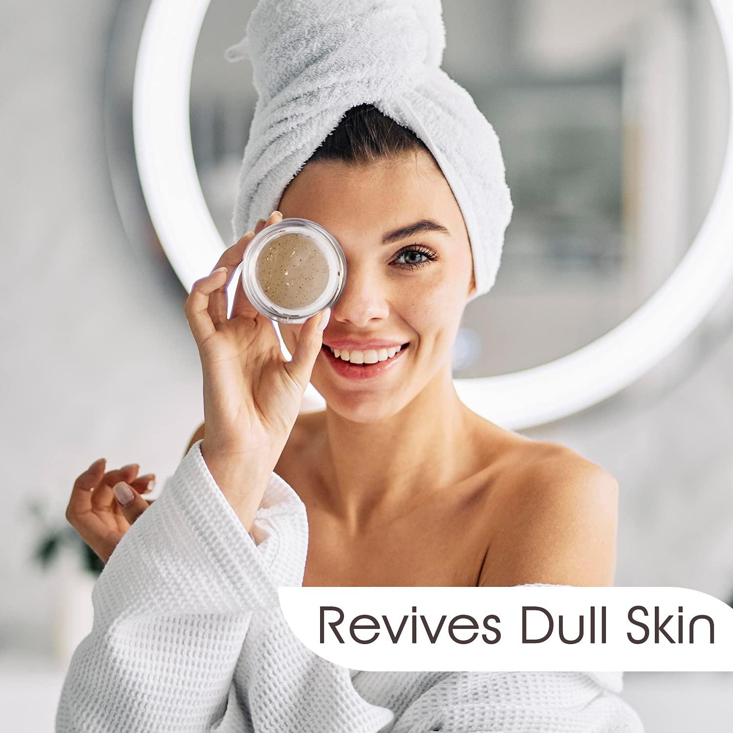 Vivo Per Lei Vivo Per Lei Facial Peeling Gel - Face Peel Containing Dead Sea Minerals and Nut Shell Powder - Exfoliating Gel And Blackhead Remover (Pack of 2) Includes 2 Travel Facial Peel tubes