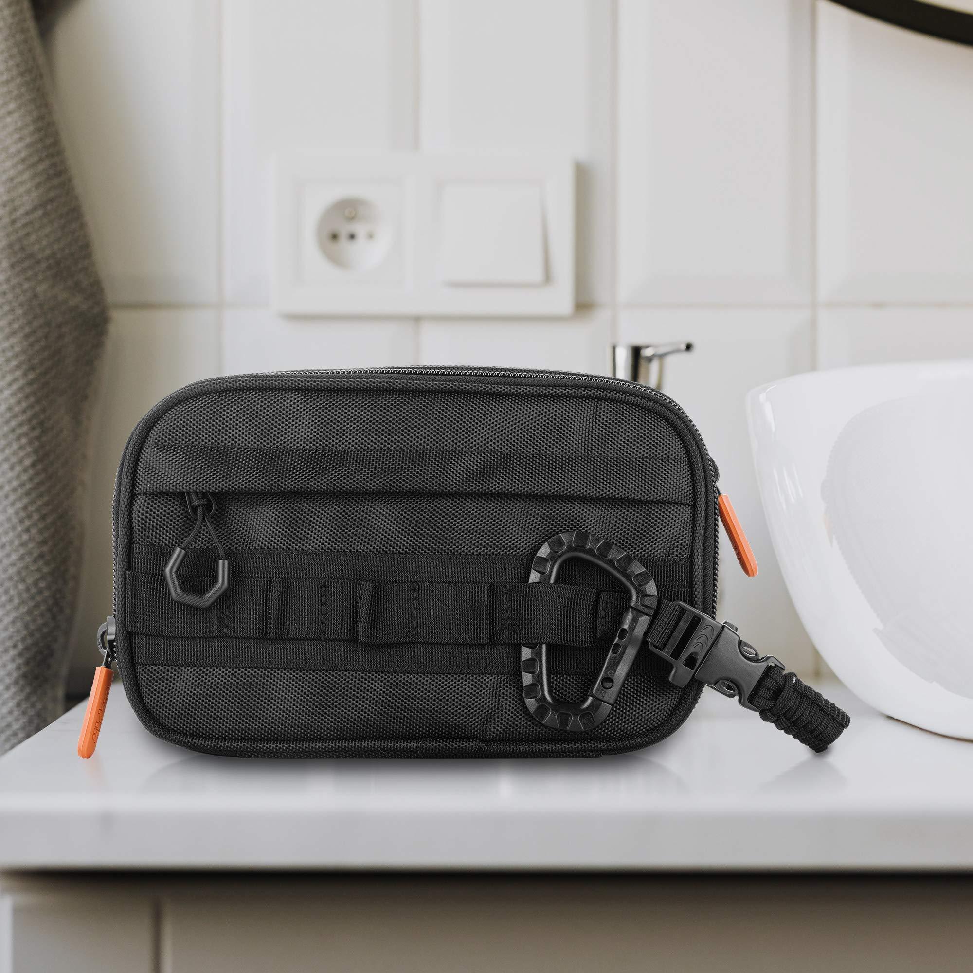 Fitdom Fitdom Tactical Toiletry Bag Dopp Kit Case For Men. Perfect For Travel & Storage. Fits Large & Small Cosmetic Makeup, Clipper, Toothbrush, Shower, Shaving & Grooming Care. Best Overnight Organizer