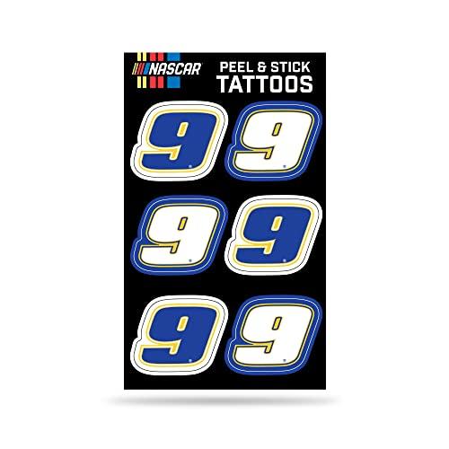 Rico Industries Rico Industries NASCAR Chase Elliott Vertical Tattoo Peel & Stick Temporary Tattoos - Eye Black - Game Day Approved! Small