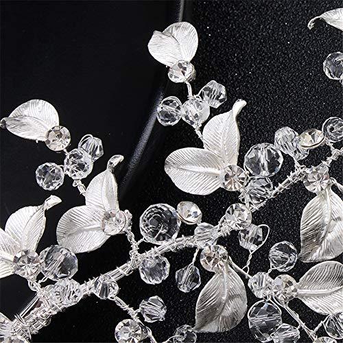 Aimeely Aimeely Elegant Leaf Rhinestone Bridal Alligator Clip Headpiece Wedding Hair Accessory