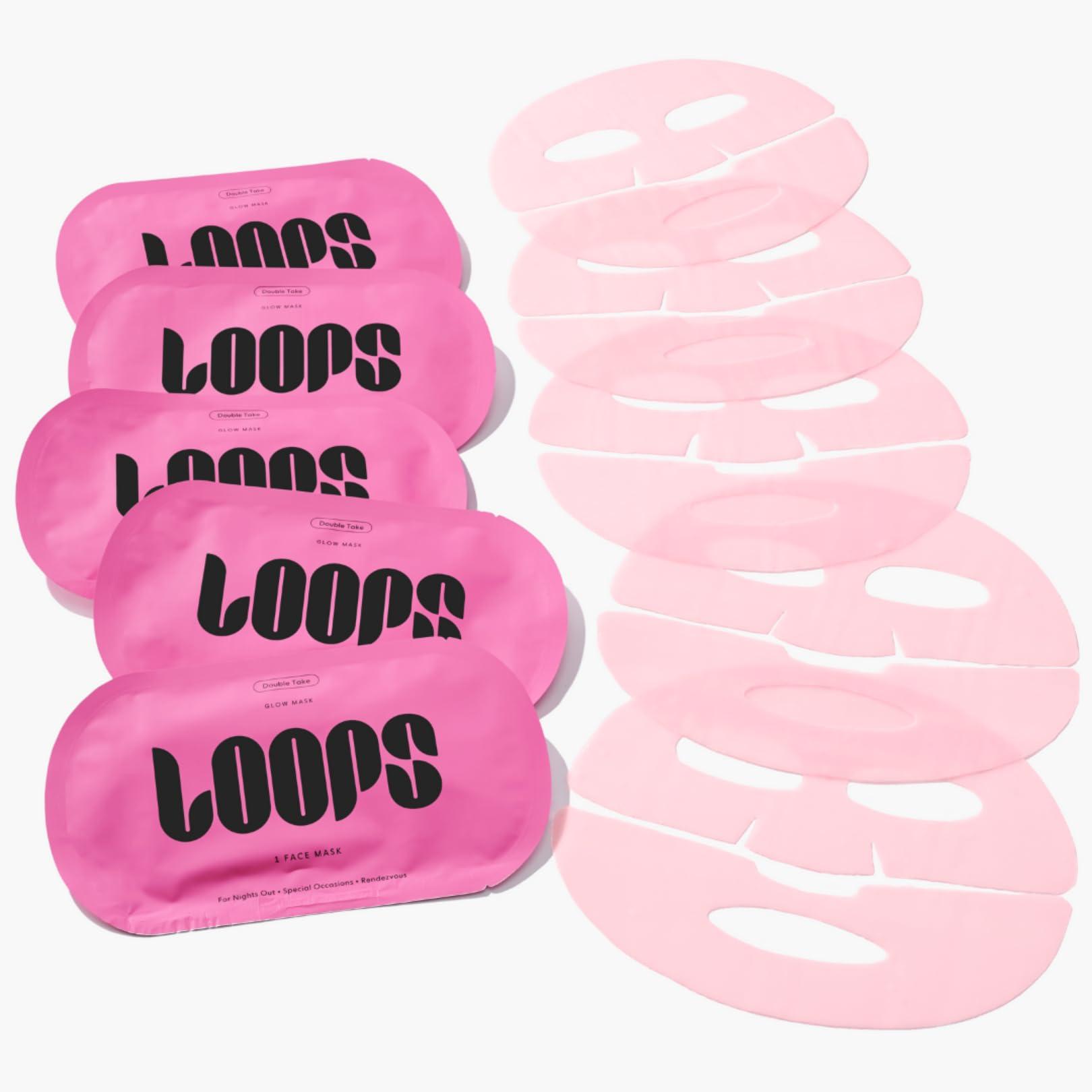LOOPS LOOPS DOUBLE TAKE - Glow Hydrogel Face Mask - Calms & Soothes Skins Surface - Helps Refine Pores & Brighten Face, Glowing and Luminous - For All Skin Types