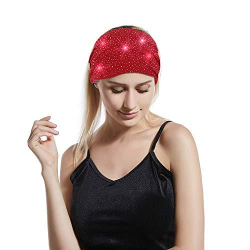 Bohend Bohend Boho Button Headband Wide Stretchy Daily Use Knotted Headwear Sport Athletic Yoga Gym Rhinestone Crystal Hair Accessories for Women and Girls(4pcs) (H)