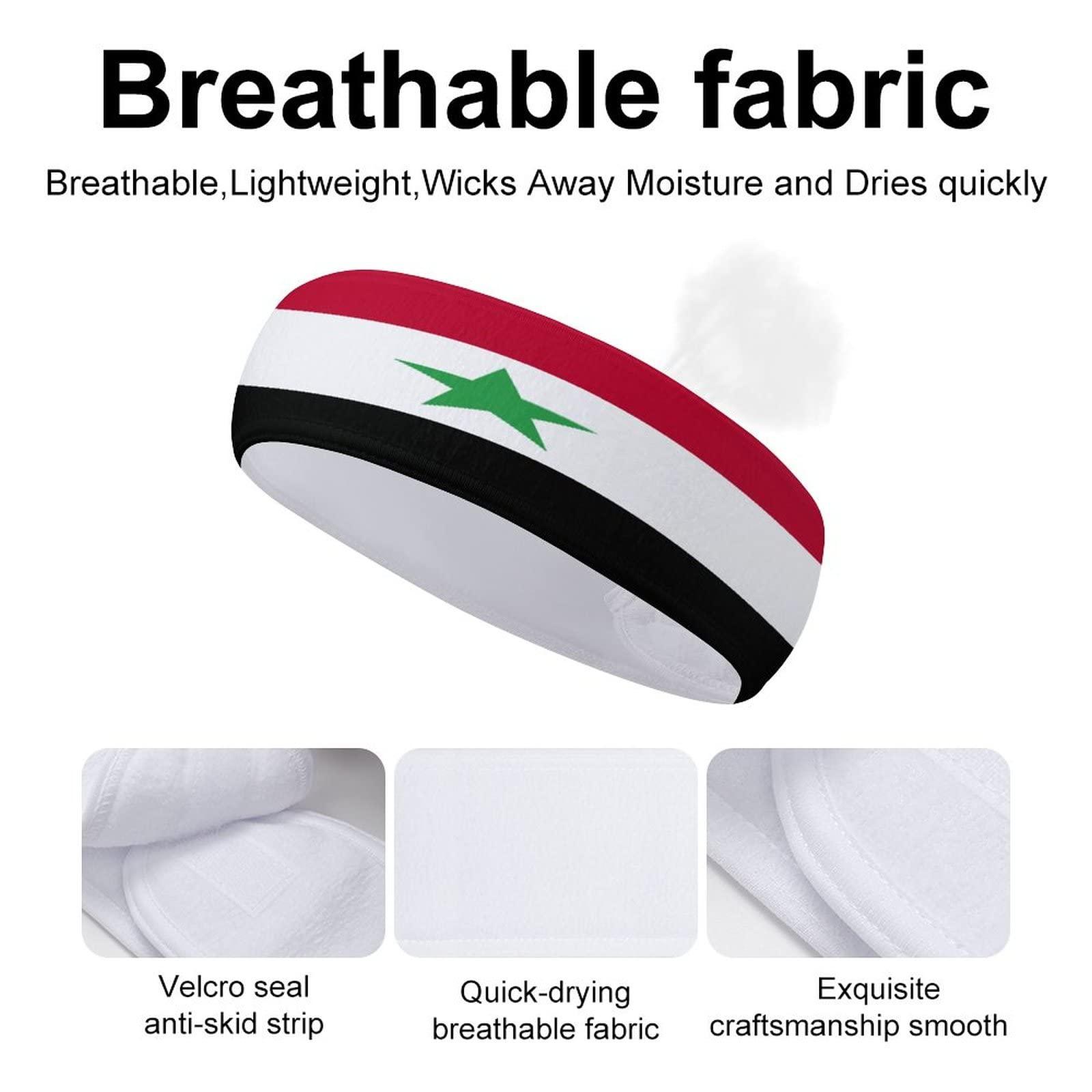 MAIPHUONGANH MAIPHUONGANH Syrian Flag Sports Turban,Headband High Bullet Headwear Wristband Hair Accessories Print Headscarf