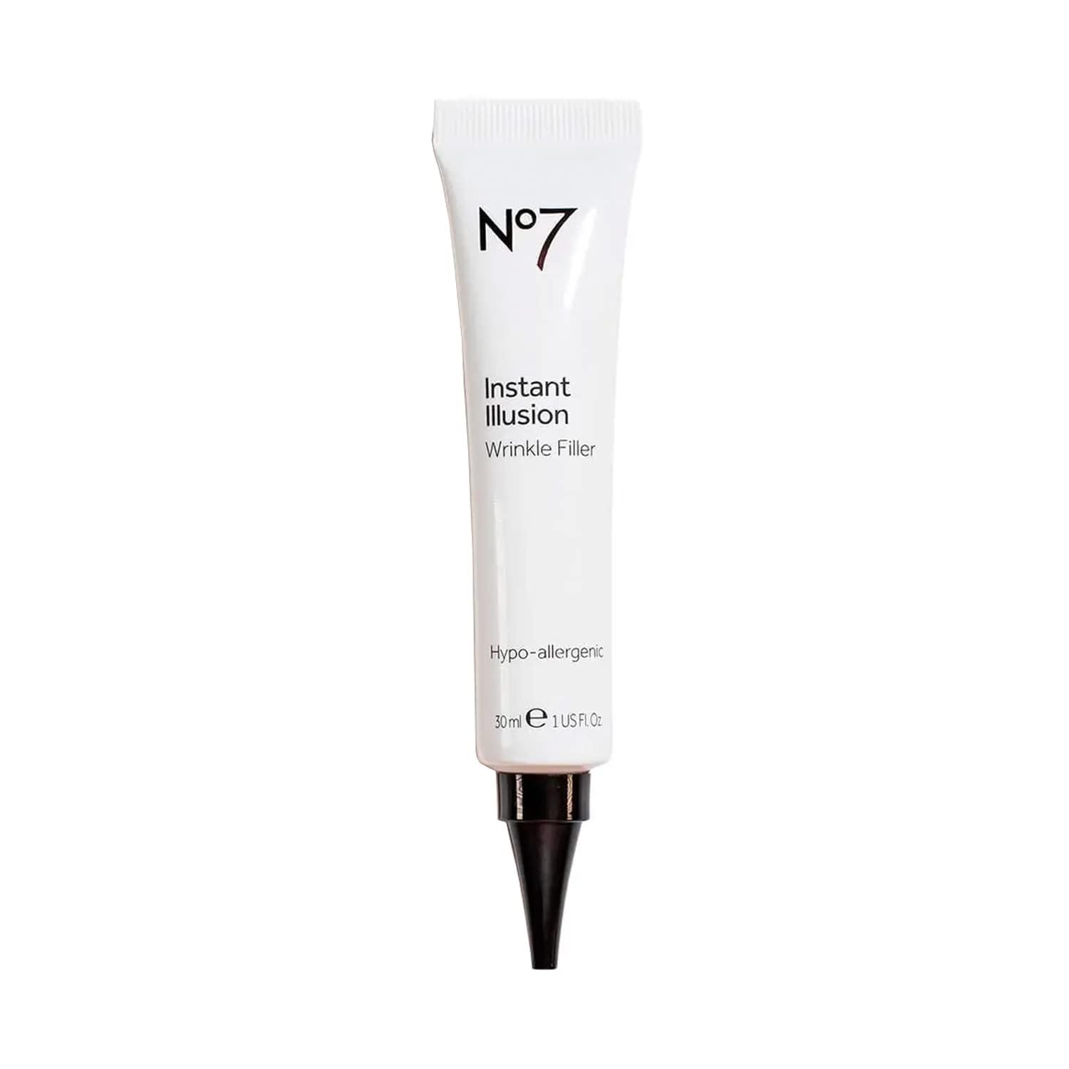 No.7 No7 Instant Illusion Wrinkle Filler - Anti Aging Serum for Face to Smooth + Blur Fine Lines and Wrinkles - Gives Complexion a Youthful and Radiant Glow (1 Fl Oz)
