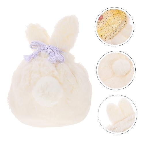 Beaupretty Beaupretty Plush Makeup Bag Drawstring Portable Cosmetic Storage for Girls Puffy Travel Organizer